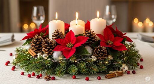 Blooming Beauties: Stunning Flower Centerpieces for Your Christmas Table